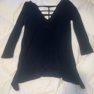 Black 3/4 length sleeve top